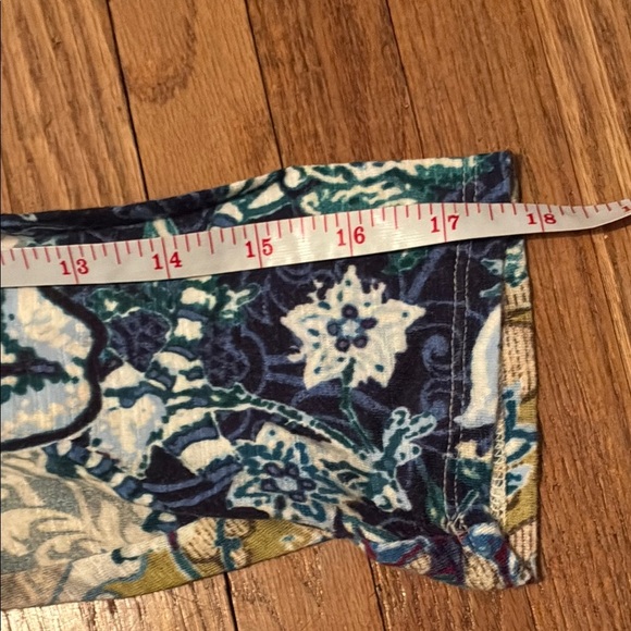 Chico's Blue Gold Graphic 3/4 Sleeve Tunic - Picture 14 of 14